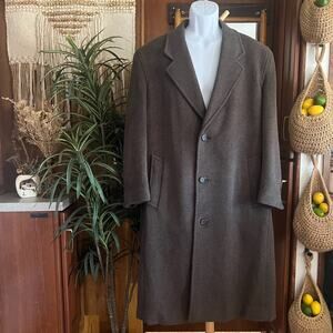 Gianfranco Ruffini Italian Cashmere Overcoat 42R | Gray 90s Quiet Luxury Vintage